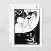 白黒ゴシックゴシック様式アールヌーボーSalome ポストカード (正面/裏面)