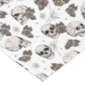 白黒ゴシックスカルとバラハロウィーン テーブルクロス (アングル)