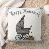 白黒ゴシックハッピーハローウィン クッション (ブランケット)