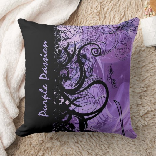 白黒ゴシックパターン装飾用クッション クッション (ブランケット)