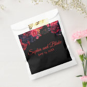 白黒ゴシックフローラ結婚式の引き出物バッグ フェイバーバッグ (封をした状態)