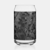 白黒ゴシック様式のアンティークフローラ ガラス缶 (右)