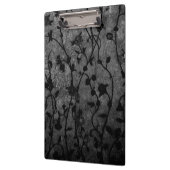 白黒ゴシック様式のアンティークフローラ クリップボード (左)