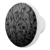 白黒ゴシック様式のアンティークフローラ セラミックノブ (右)