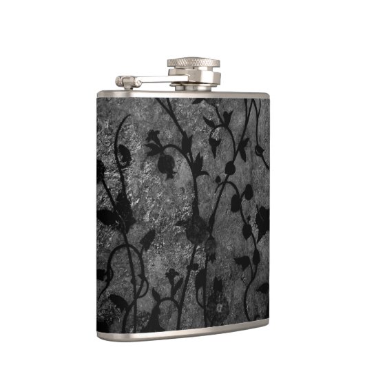 白黒ゴシック様式のアンティークフローラ フラスク (右)