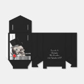 白黒ゴシック様式の新郎スカルゴシック結婚ズ フェイバーボックス (折り畳みなし)