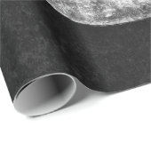 白黒ゴシック様式グランジなスカル ラッピングペーパー (ロールコーナー)