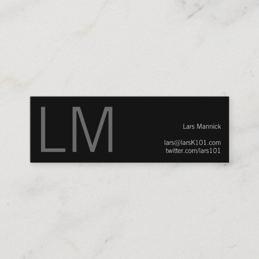 白黒ゴシック様式 スキニー名刺 (正面)