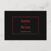 白黒ゴシック結婚のミニマル情報 エンクロージャーカード (裏面)