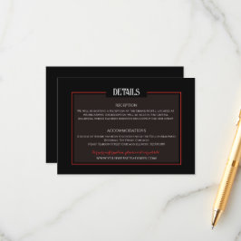 白黒ゴシック結婚のミニマル情報 エンクロージャーカード