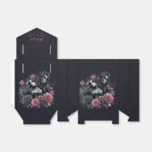 白黒ゴシック結婚体のカップル フェイバーボックス (折り畳みなし)