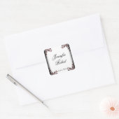白黒ゴシック結婚体封筒用シール スクエアシール (封筒)