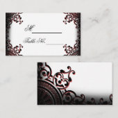 白黒ゴシック結婚体座席表 プレイスカード (正面/裏面)