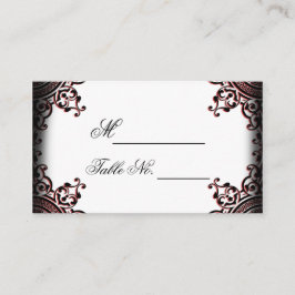 白黒ゴシック結婚体座席表 プレイスカード