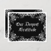 白黒ゴシック結婚体 サンキューカード (正面/裏面)
