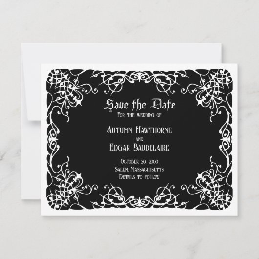 白黒ゴシック結婚体 セーブザデート (正面)