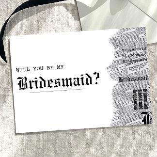 白黒ゴシックRep Bridesmaid提案書 カード