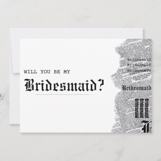 白黒ゴシックRep Bridesmaid提案書 カード (正面)