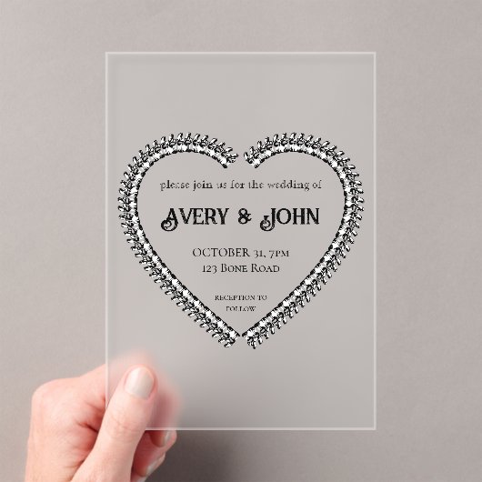 白黒ゴシッミニマルク結婚ズ アクリル招待状 (インサイチュ (ポータブル))