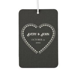 白黒ゴシッミニマルク結婚ズ カーエアーフレッシュナー