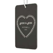 白黒ゴシッミニマルク結婚ズ カーエアーフレッシュナー (左)