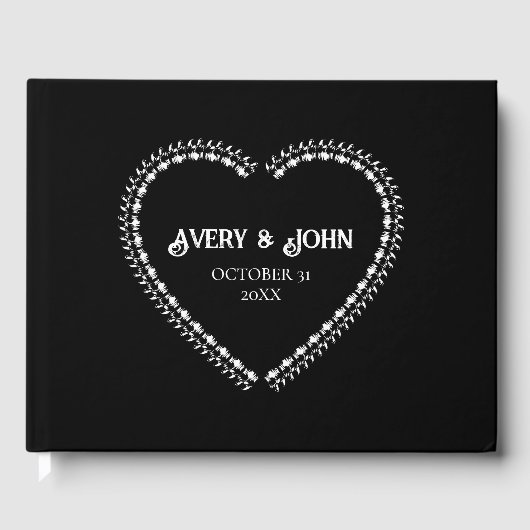 白黒ゴシッミニマルク結婚ズ ゲストブック (正面)