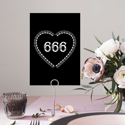 白黒ゴシッミニマルク結婚ズ テーブルナンバー