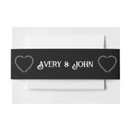 白黒ゴシッミニマルク結婚ズ 招待状ベリーバンド