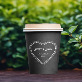 白黒ゴシッミニマルク結婚ズ 紙コップ
