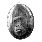 白黒ゴリラ ダーツボード (正面右)