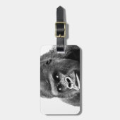 白黒ゴリラ ラゲッジタグ (正面縦)
