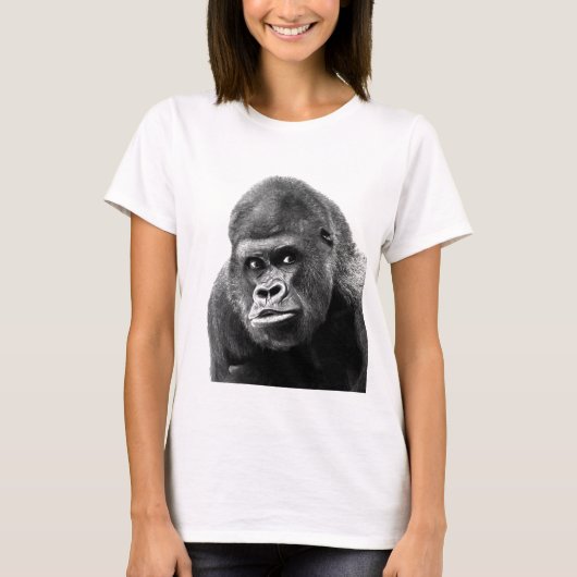 白黒ゴリラ Tシャツ (正面)