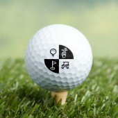 白黒ゴルフアイテムゴルフボール ゴルフボール (インサイチュ 木)