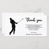 白黒ゴルフプレーヤー追悼式 サンキューカード (正面/裏面)