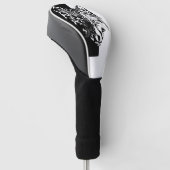 白黒ゴルフヘッドカバーの動物ガイド ゴルフヘッドカバー (アングル)