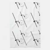 白黒ゴンドラのキッチンタオル キッチンタオル (縦)