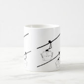 白黒ゴンドラコーヒーマグ コーヒーマグカップ (中央)