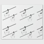 白黒ゴンドラ包装紙。 ラッピングペーパー (フラット)