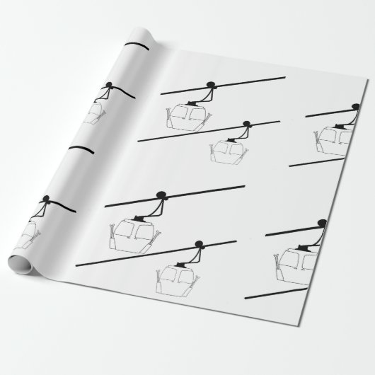 白黒ゴンドラ包装紙。 ラッピングペーパー (アンロールド)