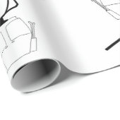 白黒ゴンドラ包装紙。 ラッピングペーパー (ロールコーナー)