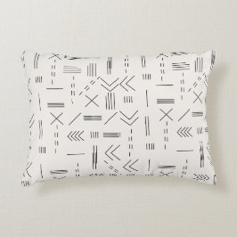 白黒ゴージャスモダンな幾何学模様 アクセントクッション
