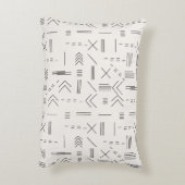 白黒ゴージャスモダンな幾何学模様 アクセントクッション (裏面(縦))