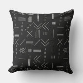 白黒ゴージャスモダンな幾何学模様 クッション (正面)