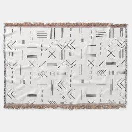 白黒ゴージャスモダンな幾何学模様 スローブランケット