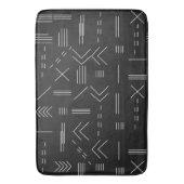 白黒ゴージャスモダンな幾何学模様 バスマット (正面縦)