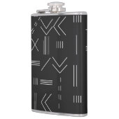 白黒ゴージャスモダンな幾何学模様 フラスク (左)