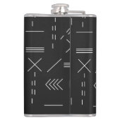白黒ゴージャスモダンな幾何学模様 フラスク (裏面)