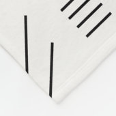 白黒ゴージャスモダンな幾何学模様 フリースブランケット (角)