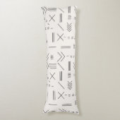 白黒ゴージャスモダンな幾何学模様 ボディピロー (正面縦)