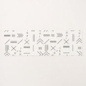 白黒ゴージャスモダンな幾何学模様 ヨガマット (裏面(横))